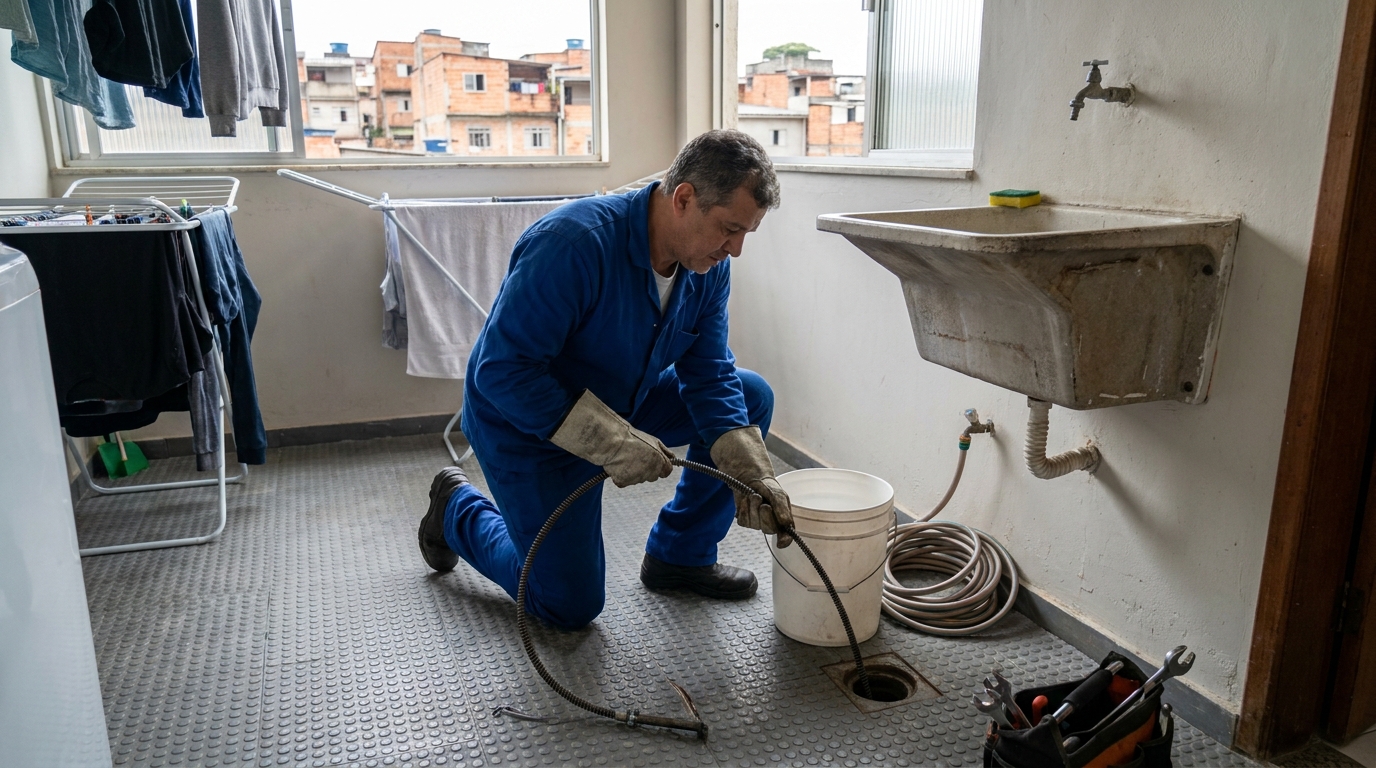 Desentupimento de Ralos Externos no Benguí, Belém‑PA
